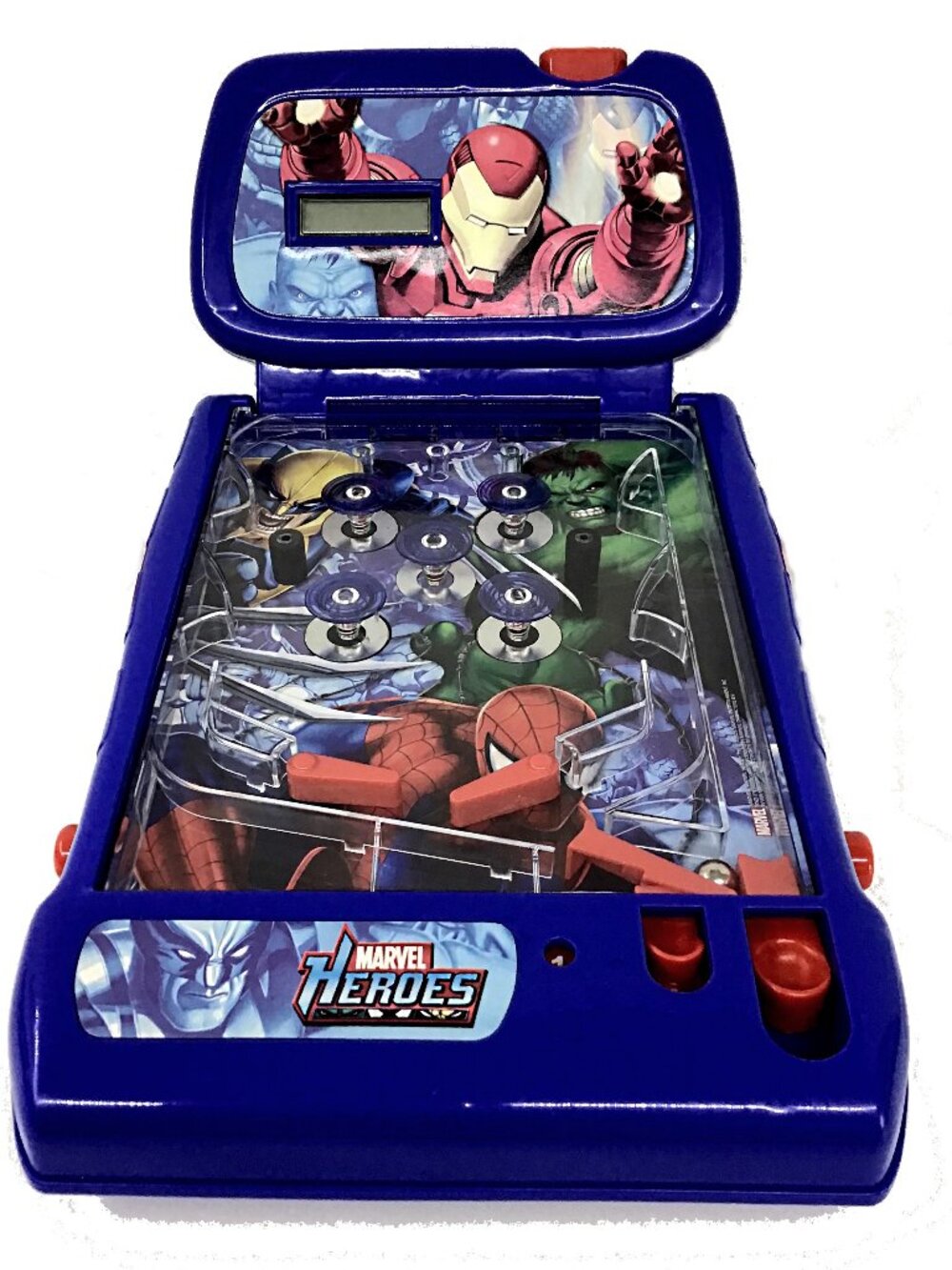 Marvel Heroes Tabletop Pinball Game Iron Man Hulk Spider-Man Wolverine Tested